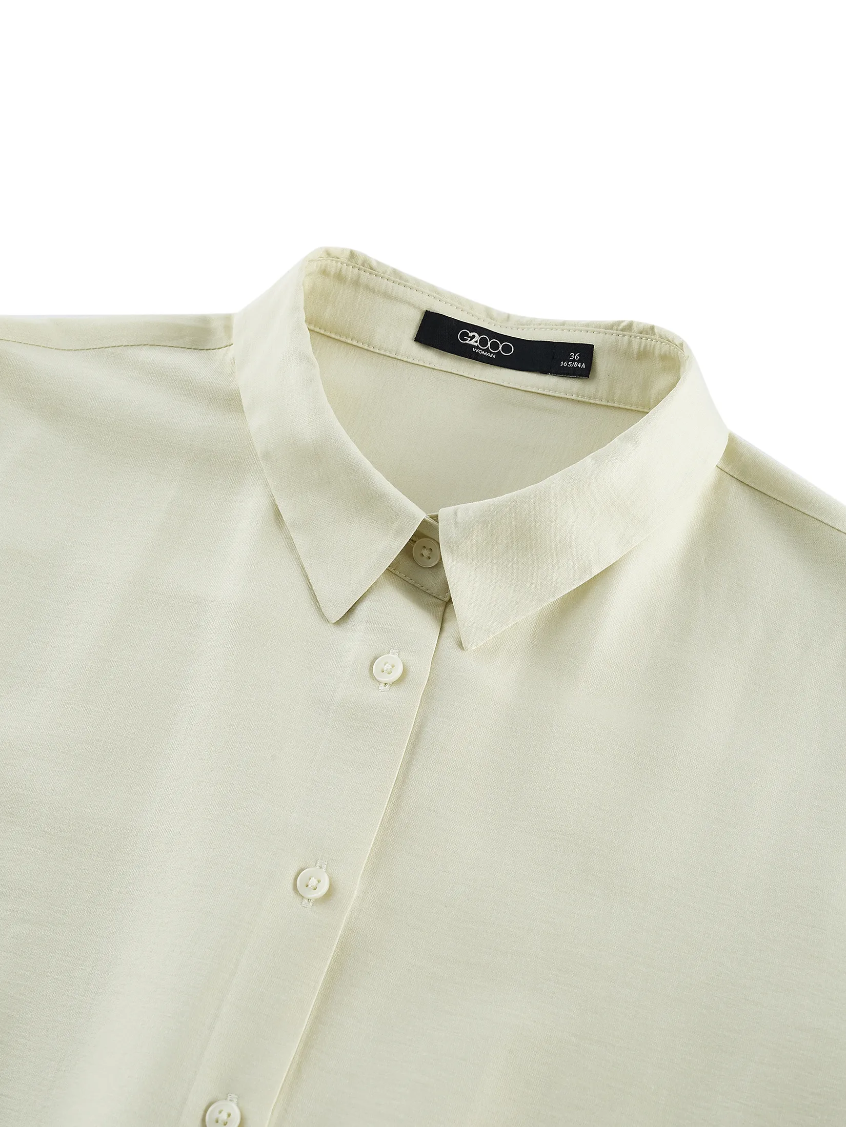 G2000 Women Clothing Shirt Collar Blouse With Necklaceblouse Loose Fit - Green