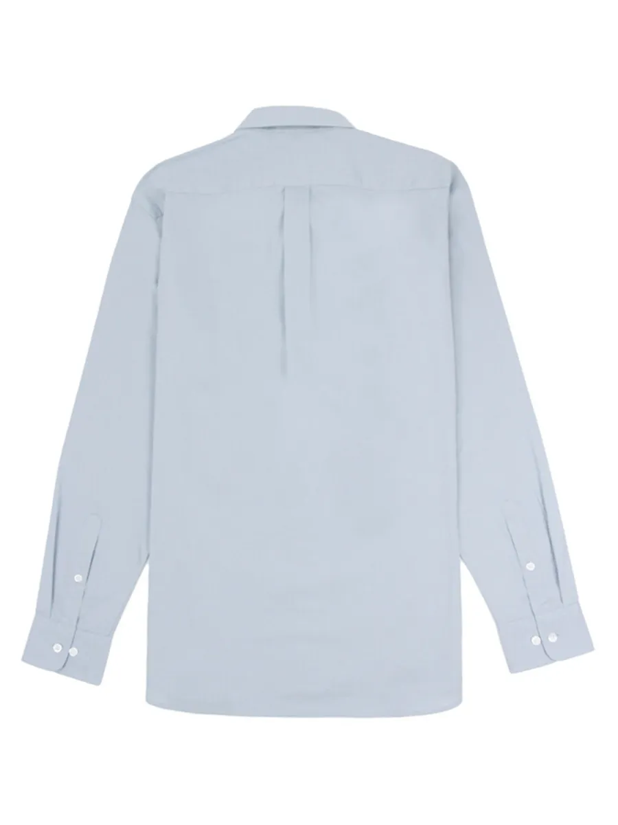 GIORDANO Men s Slim Fit Long Sleeve Stretch Shirt (Poplin)  Light Blue