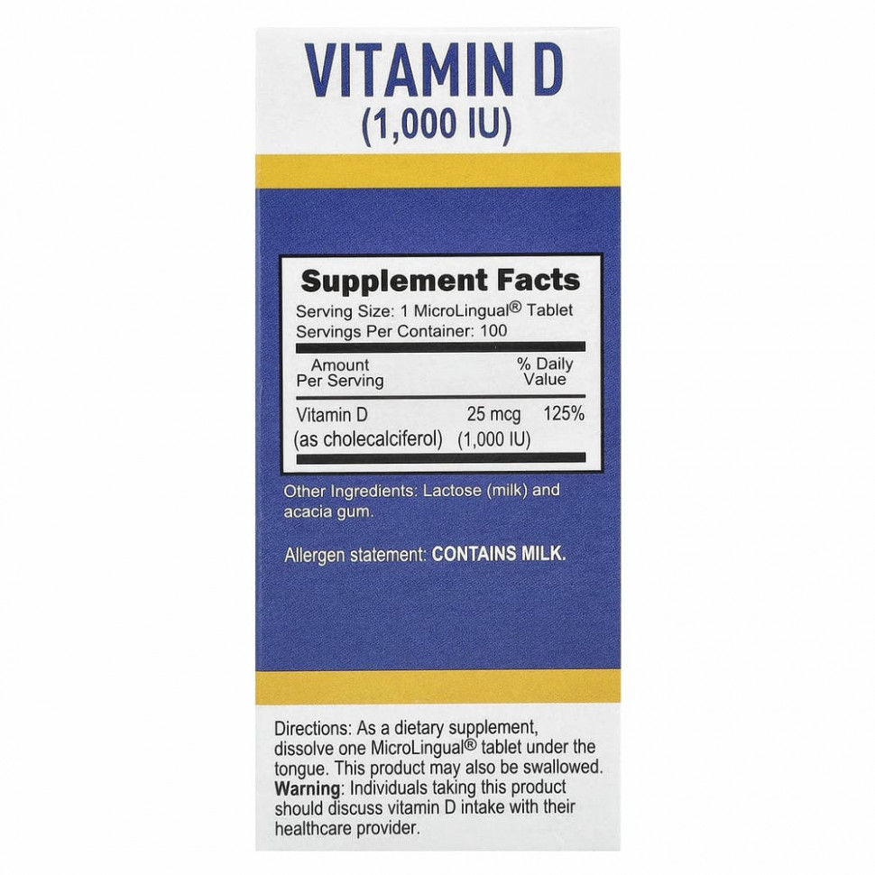 Superior Source, витамин D3 с повышенной силой действия, 25 мкг (1000 МЕ), 100 быстрорастворимых таблеток MicroLingual