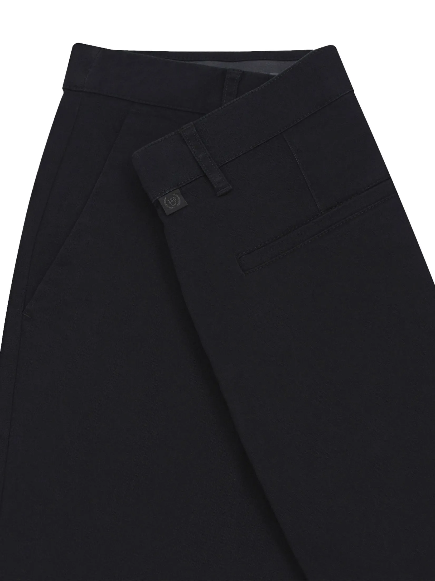 GIORDANO Men's Slim Easy Care Twill Cropped Pants (180° Elastic) Black