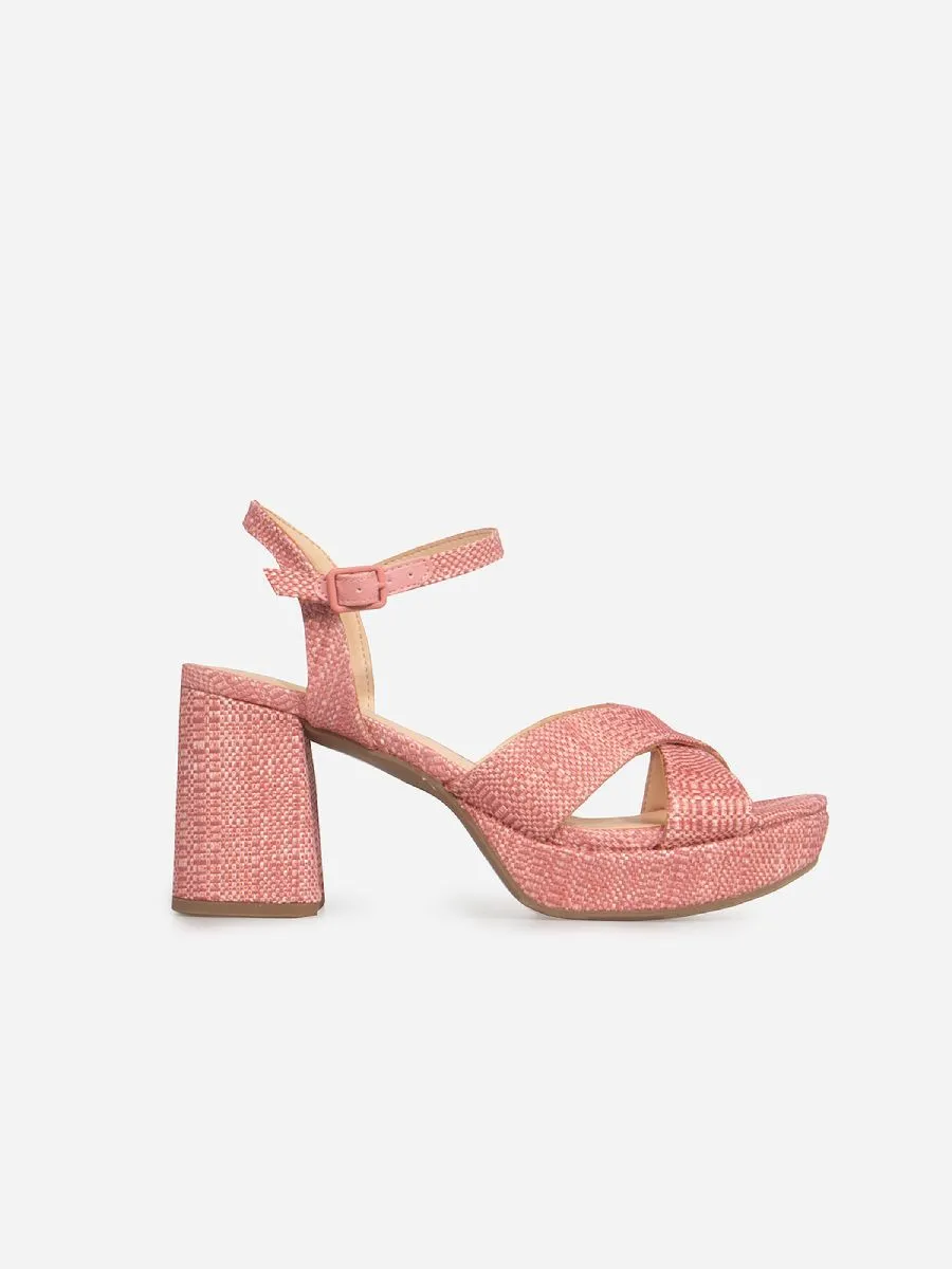 KENNETH COLE WOMEN'S HEELS REEVA PLATFORM (WEAVE) / POPPY WEAVE