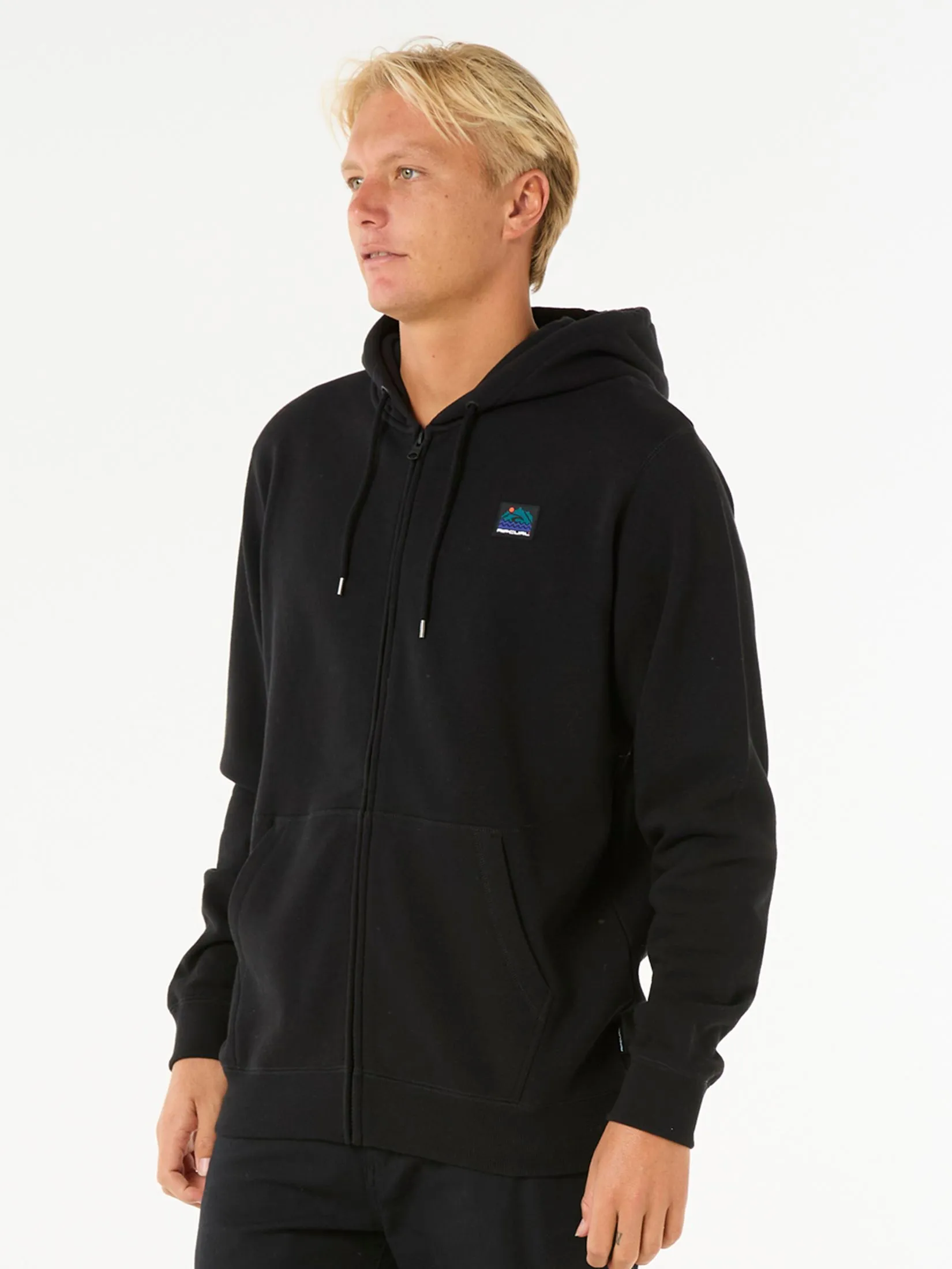 RIP CURL Men Hoodie Search Zip Thru Black