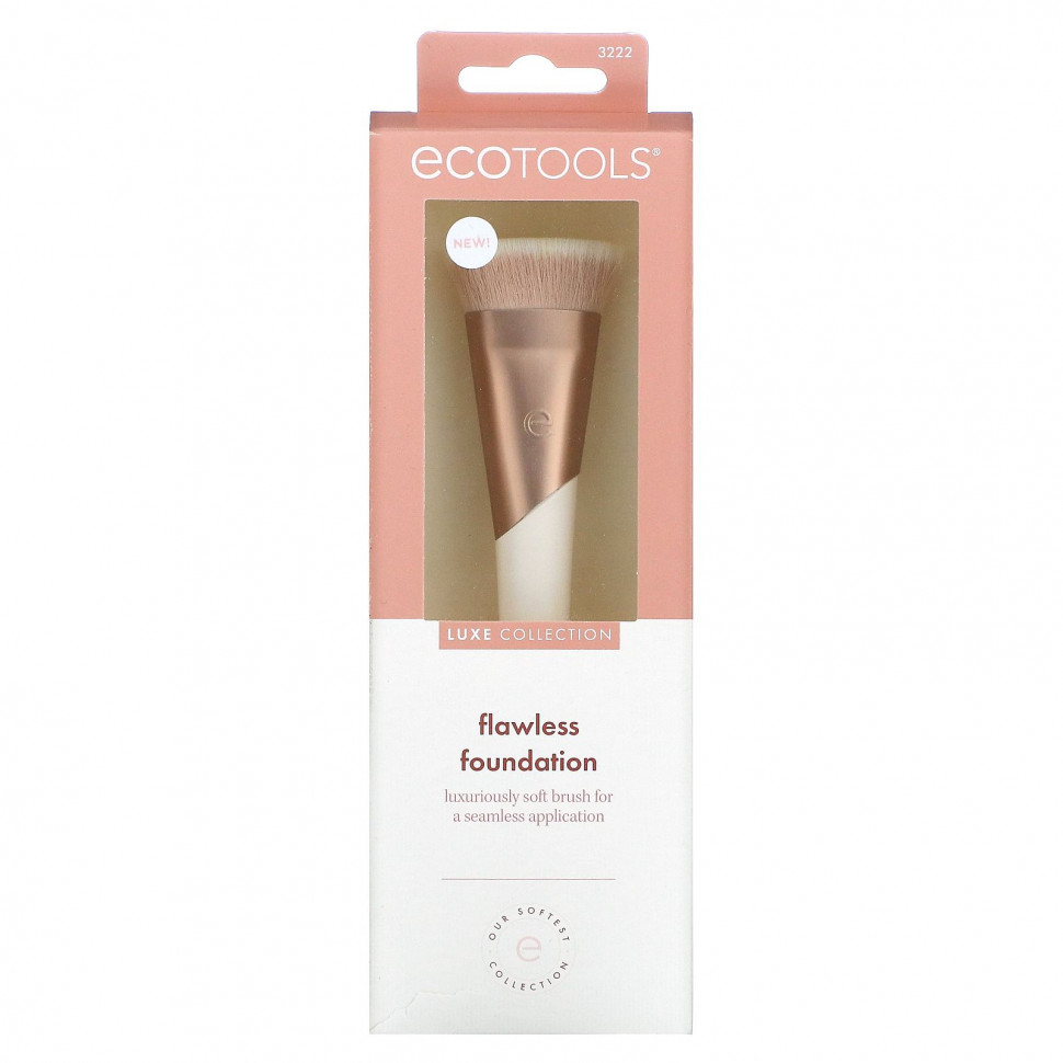 EcoTools, Luxe Collection, Flawless Foundation, роскошная мягкая кисть`` 1 шт.