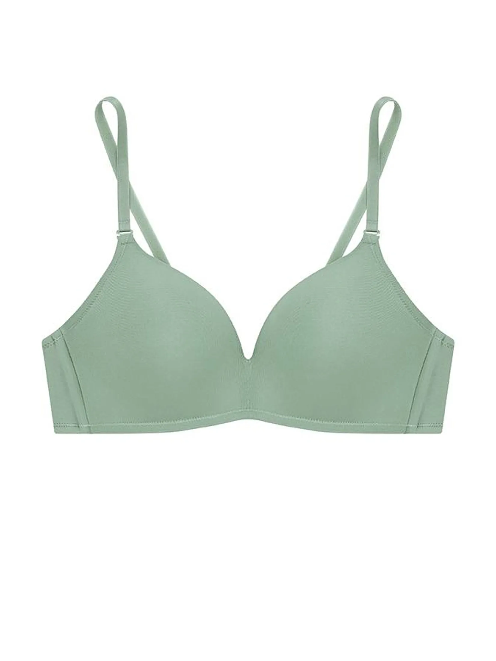 SABINA [Online Exclusive] Woman Soft Doomm Seamless Wireless Bra - Dark Green