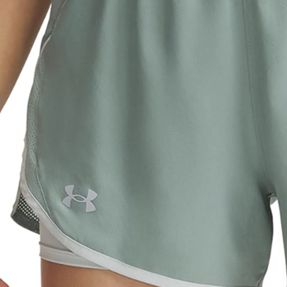 UNDER ARMOUR Women Running Shorts Fly-By 2-in-1 Green - UN127AP546EITH