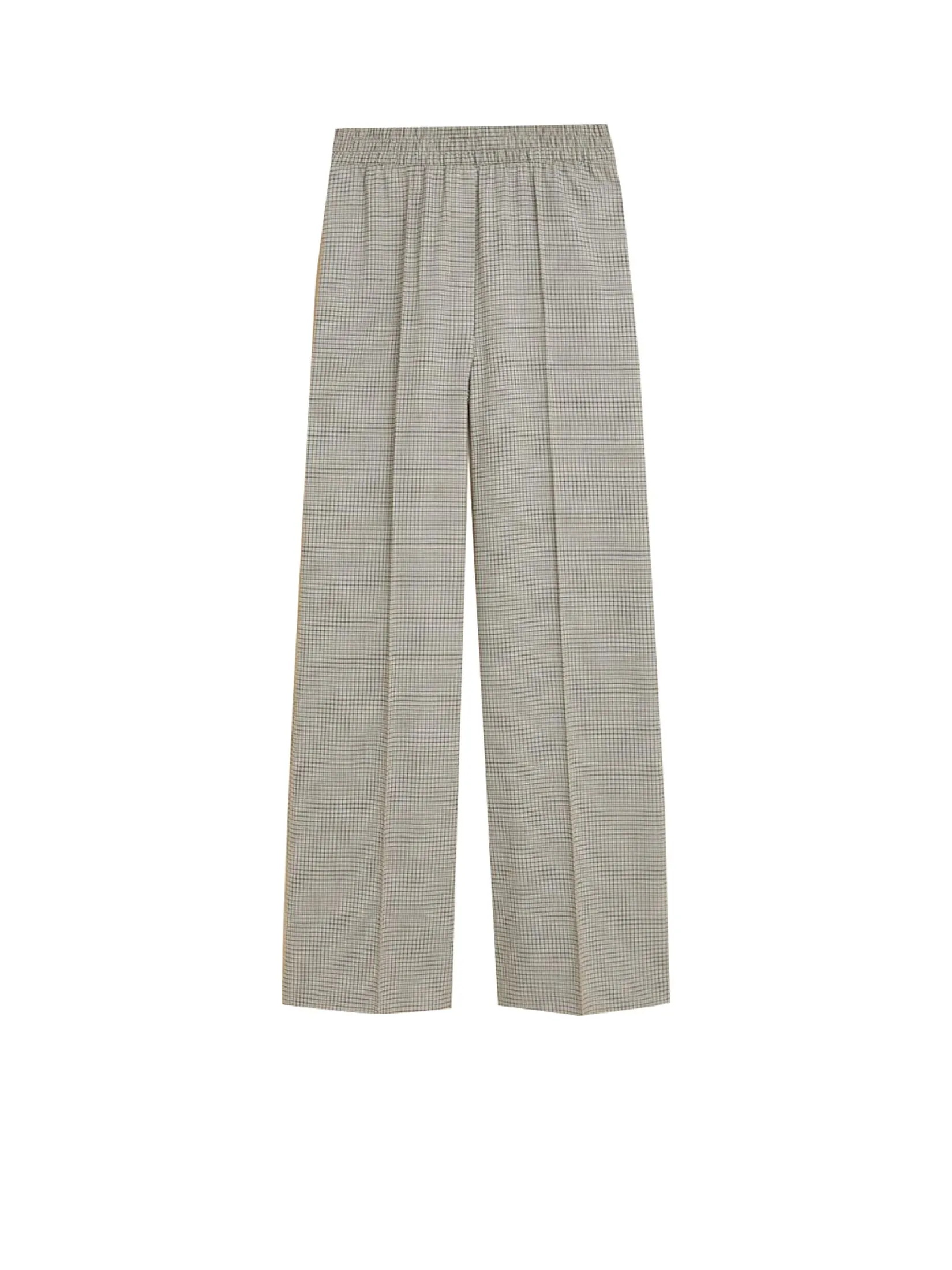 MARKS & SPENCER Women Trousers Wide Leg Woven Checked Natural Mix