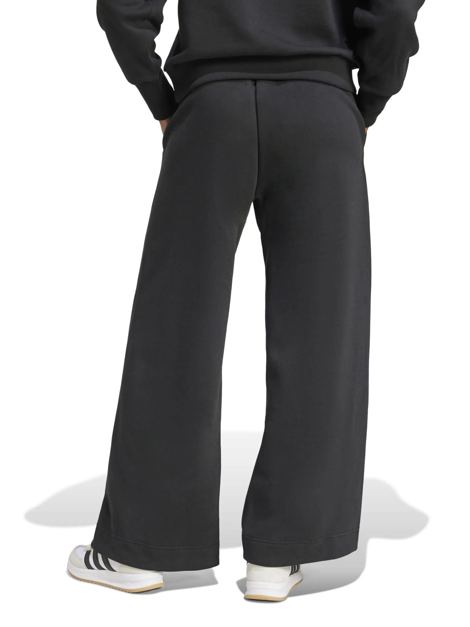 ADIDAS Women Wide-Leg Pants All SZN Fleece Loose Black