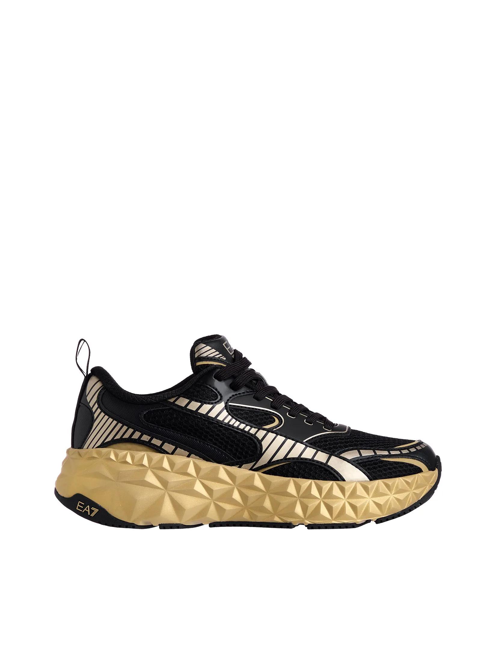 EA7 Men Sneakers SS25 M700 Black+Gold