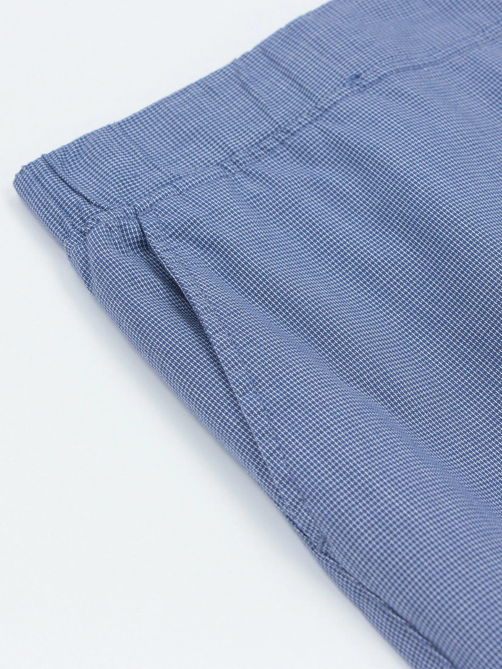 GIORDANO Women's Relaxed Twill Audrey Pants Vintage indigo x White