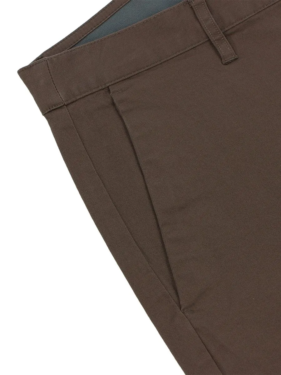 GIORDANO Men's Low rise Slim Taper Super Stretch Pants Slate brown