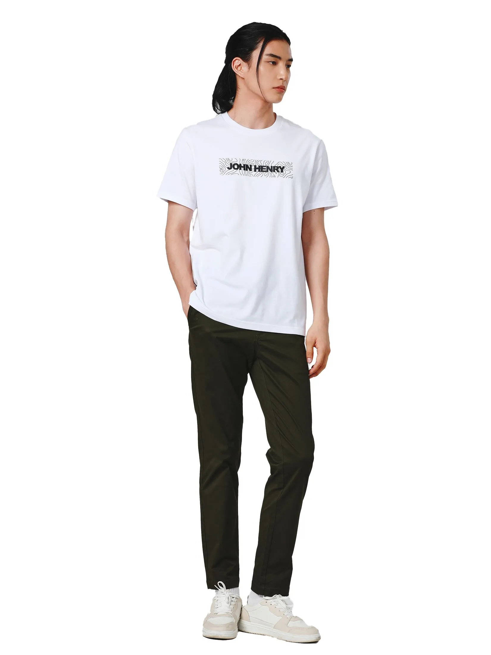 JOHN HENRY Men's Pants (Slim Fit) ESSENTIALS Moss Green