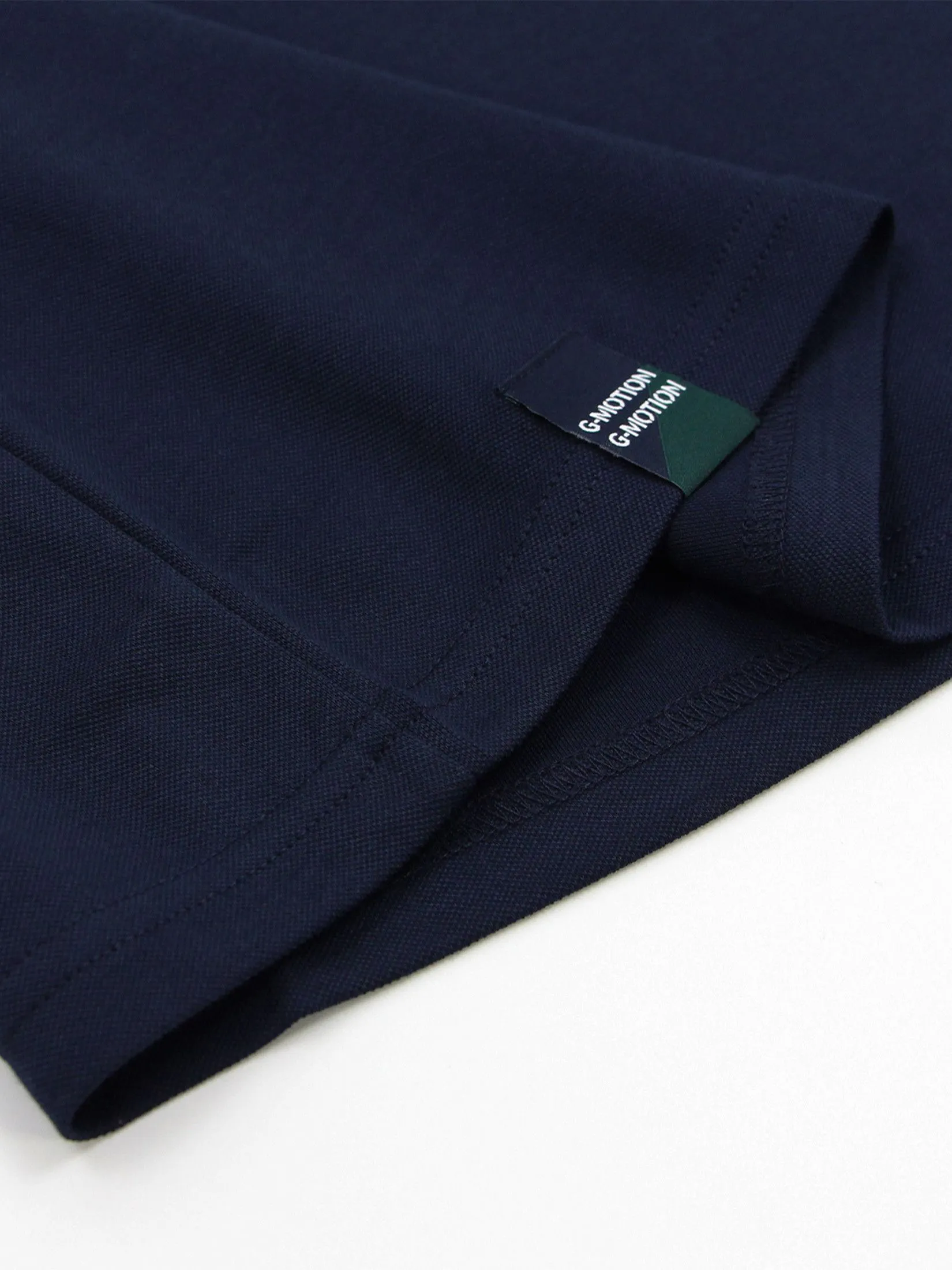 GIORDANO Men's Slim Zip-Up G-Motion Tee (Tennis) Navy