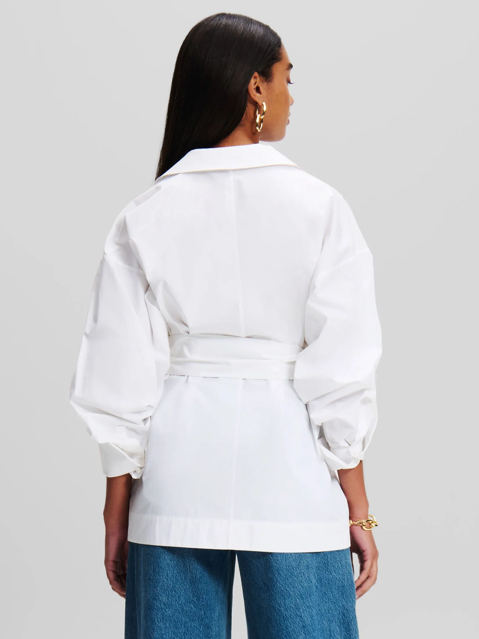 KARL LAGERFELD POPLIN FASHION SHIRT WHITE