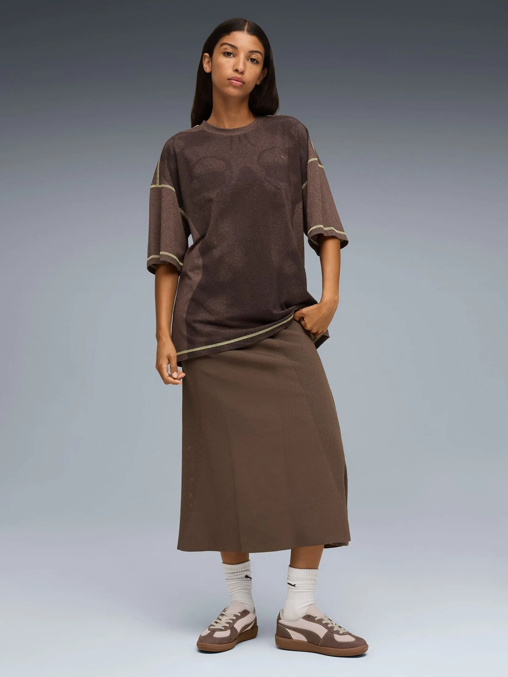 PUMA Women Sneakers Palermo Wine Club Flat Bronze-Gum