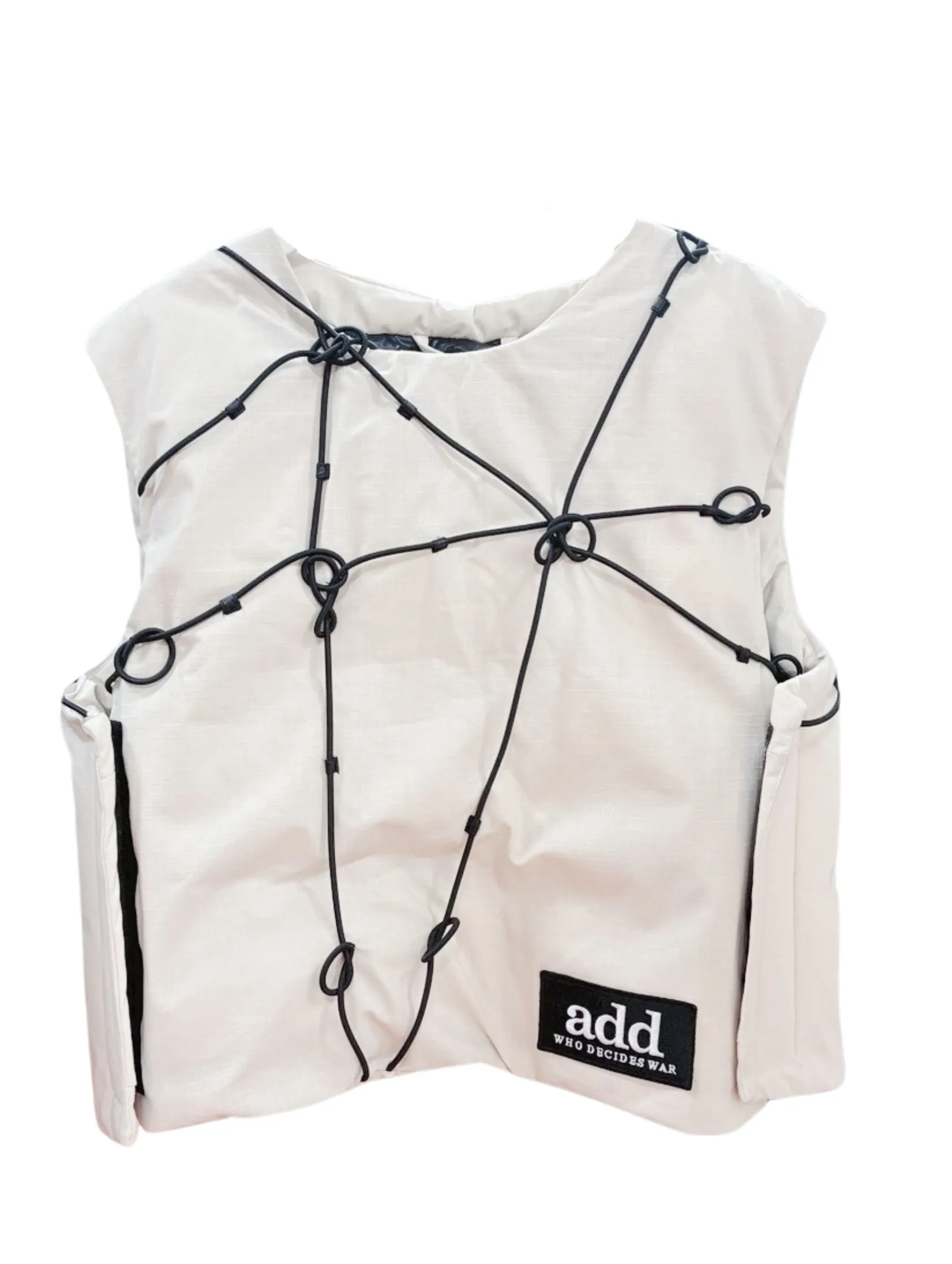 WDW X ADD VEST WITH DOWN PADDING IN OFF WHITE