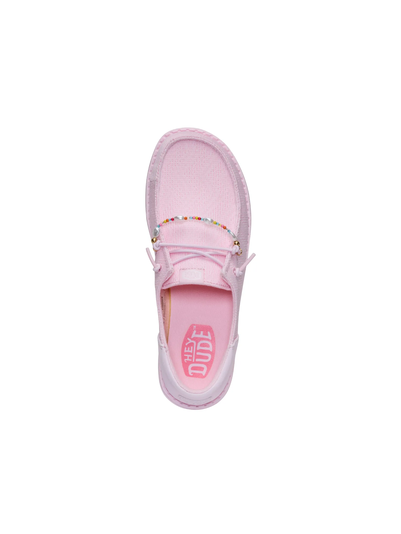 HEYDUDE WENDY FUNK MESH SHOELRY  LIGHT PINK