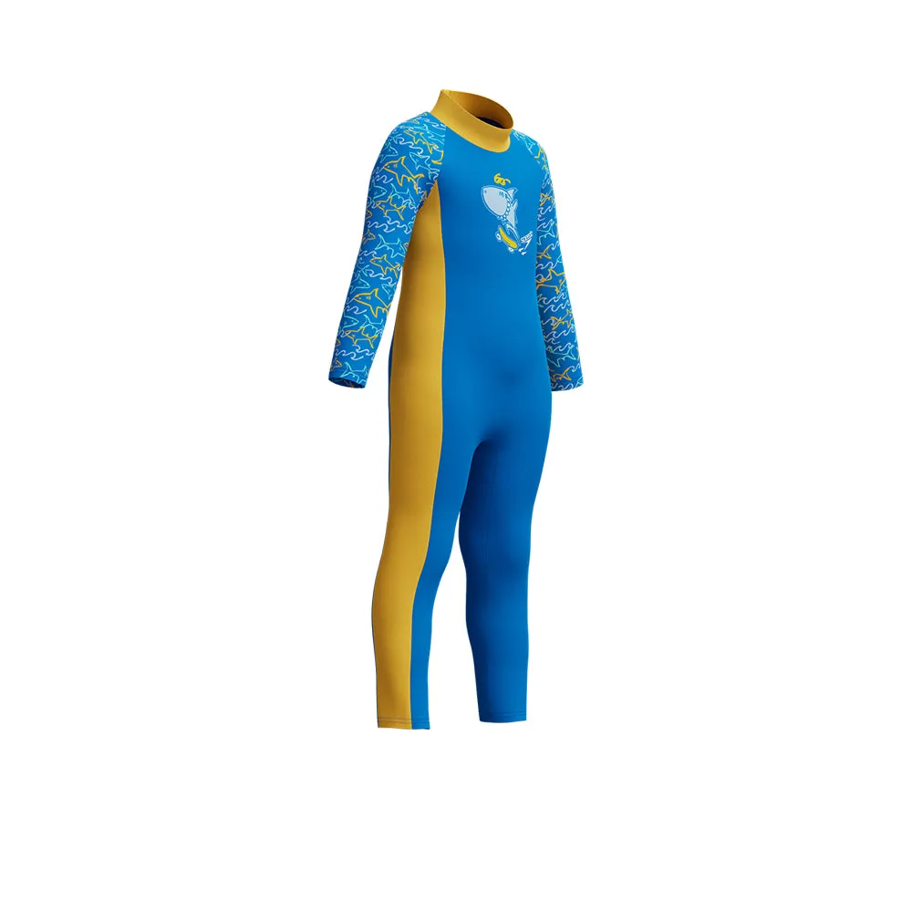 SPEEDO Learn to Swim All-In-One Sun Protection Boys Swimsuit Blue - SP111SP383ENTH