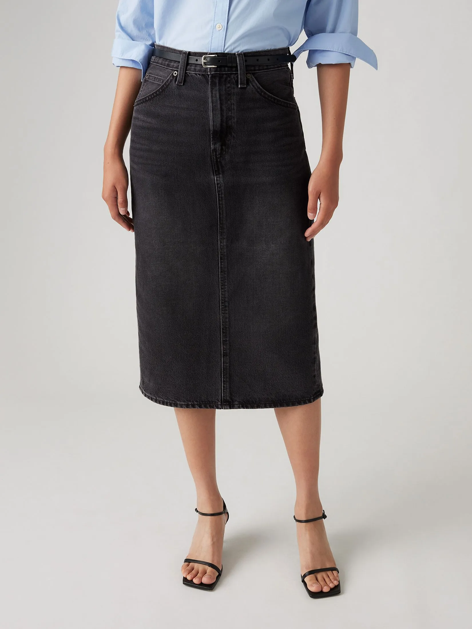 LEVI'S Women's High-Rise Slit Skirt Black