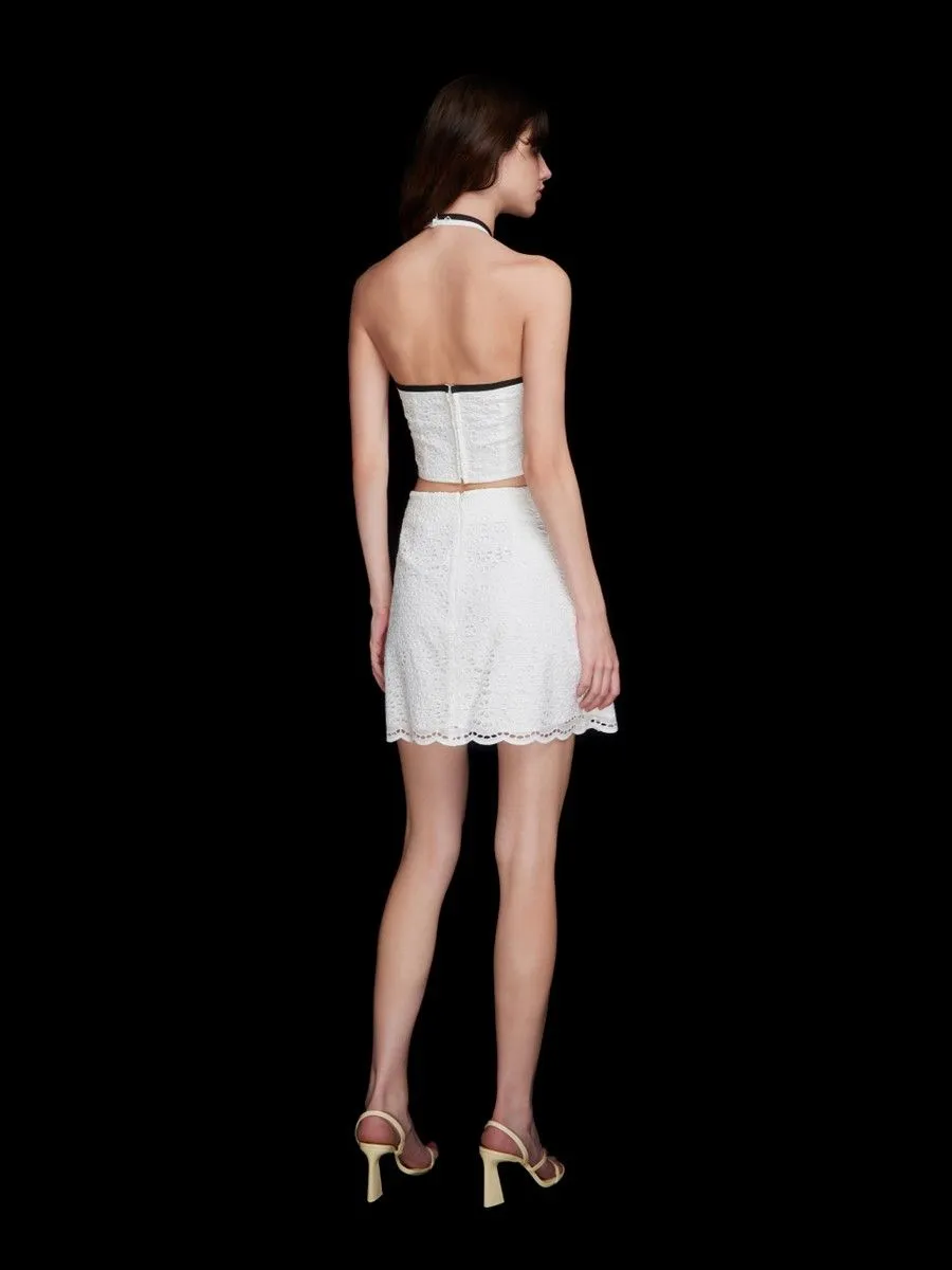 ASV (AW23) Evie Eyelet Women Mini Skirt White