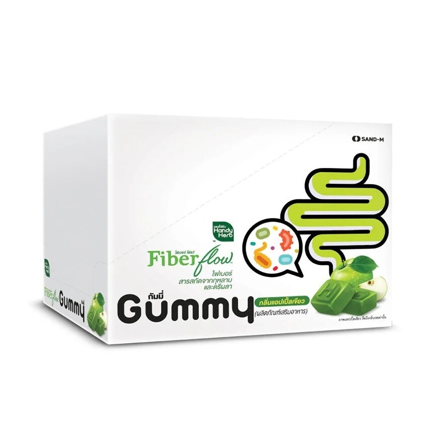 Handy Herb Fiber Flow Gummy Green Apple Flavor 24 g. x 6 Sachets