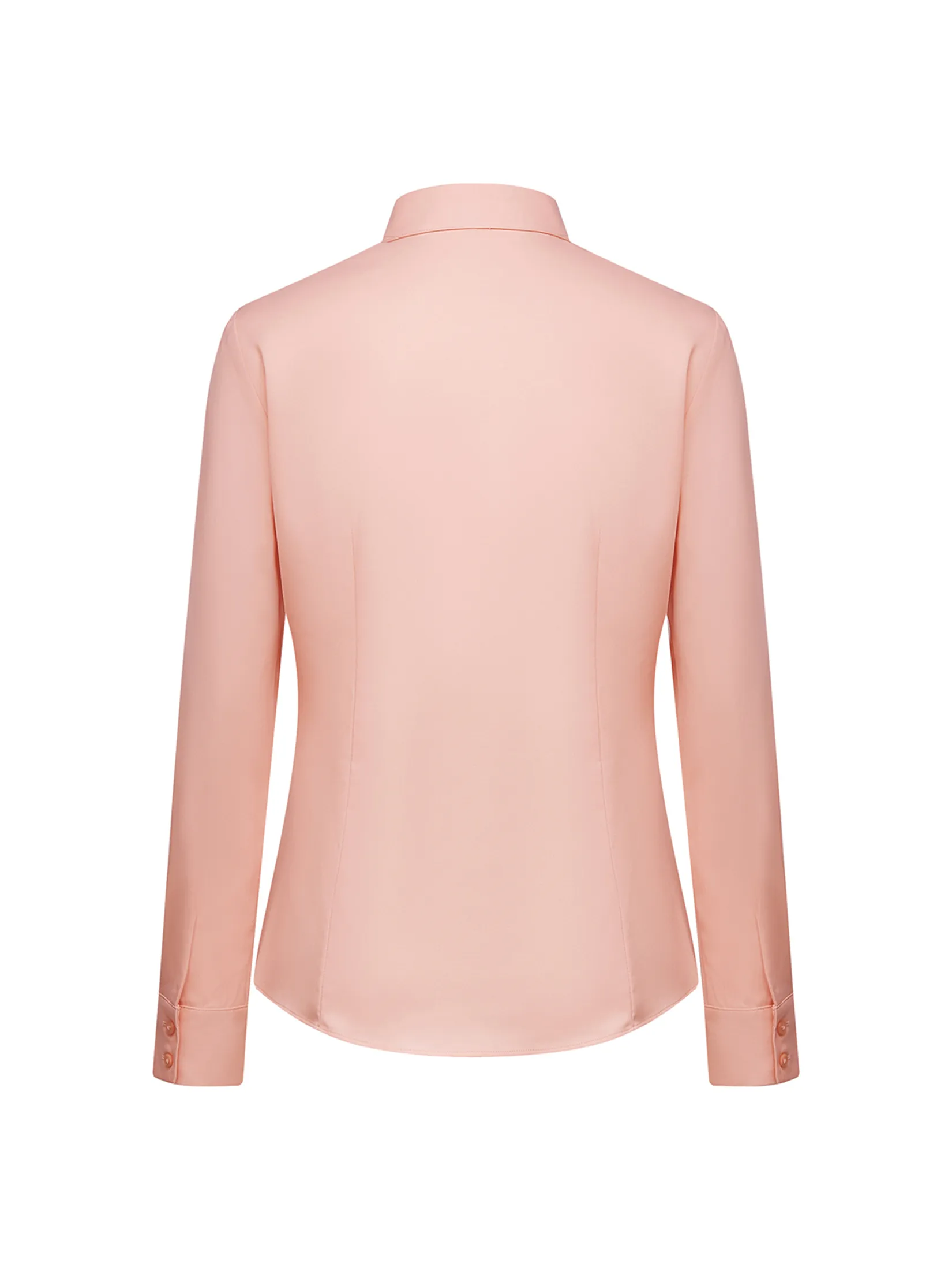 G2000 Women Clothing Coolmax Yd Poly Plainweave With Detachable Tie Shirt Slim Fit - Pink