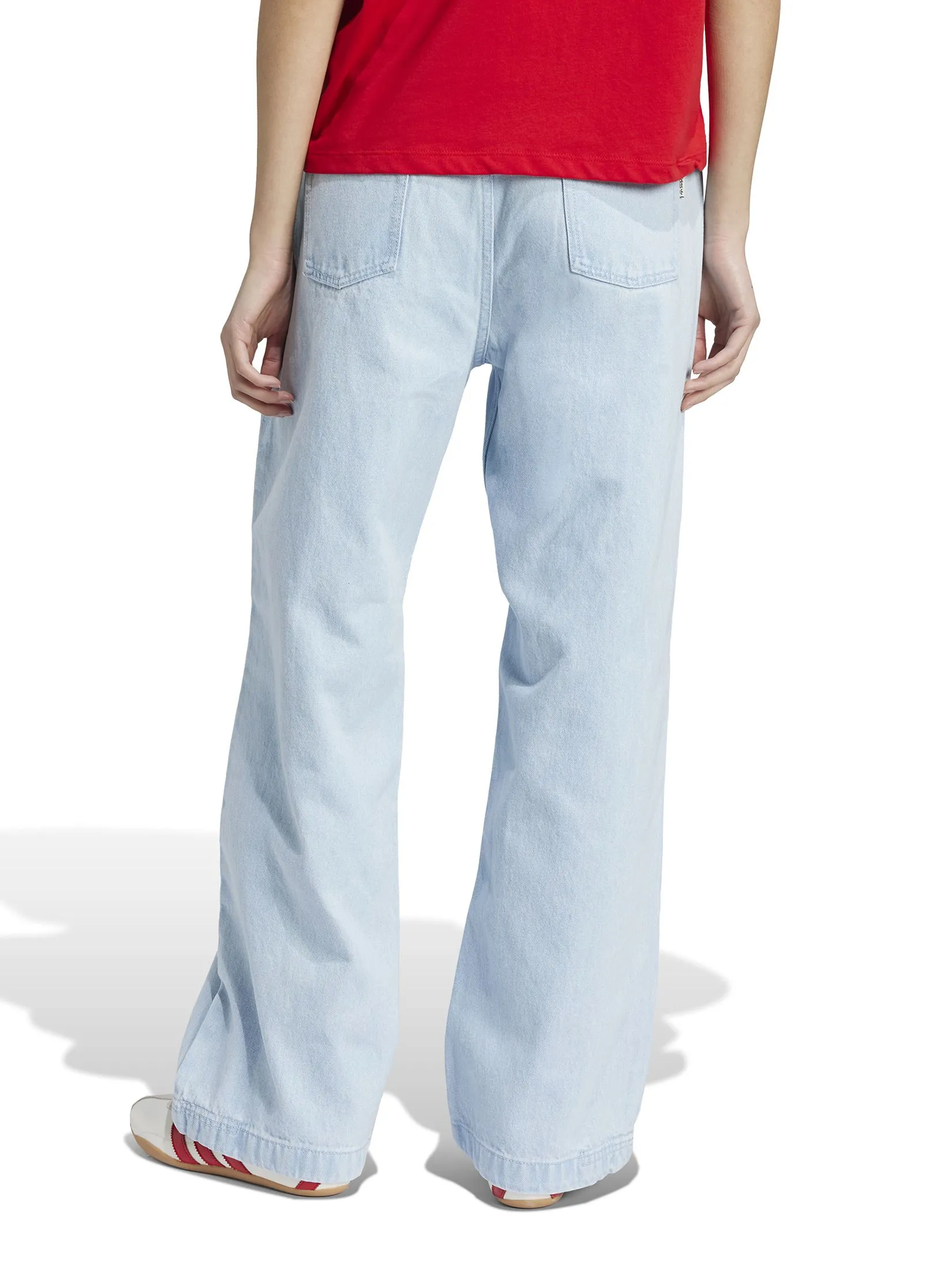 ADIDAS Women Denim Joggers Premium Essentials Light Denim