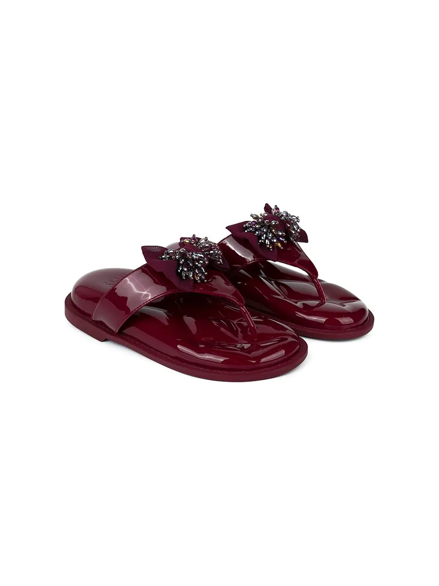 SHU WOMEN SOFASANDALS SWEETCHIC - GLOSSY RED WINE