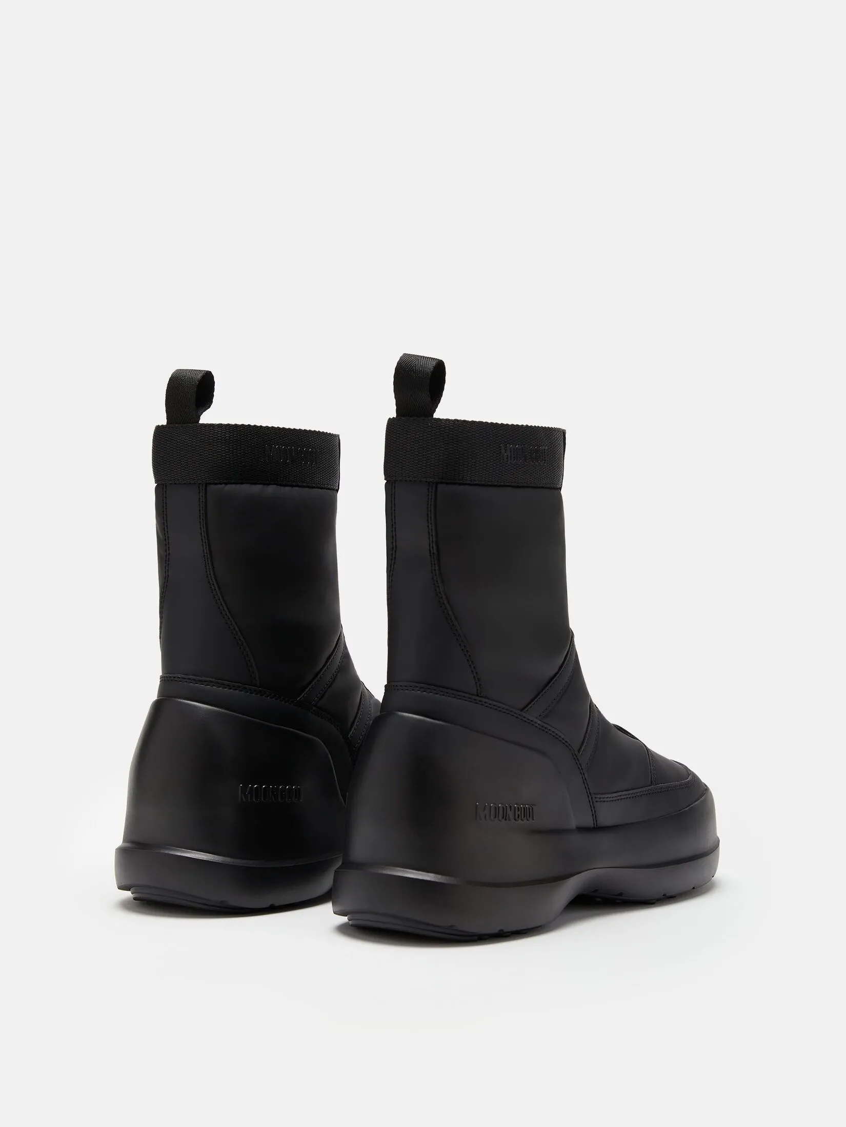 MOON BOOT LUNA BLACK ZIP BOOTS