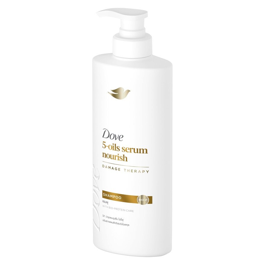 Dove Shampoo 5-Oils Serum Nourish 380 Ml.