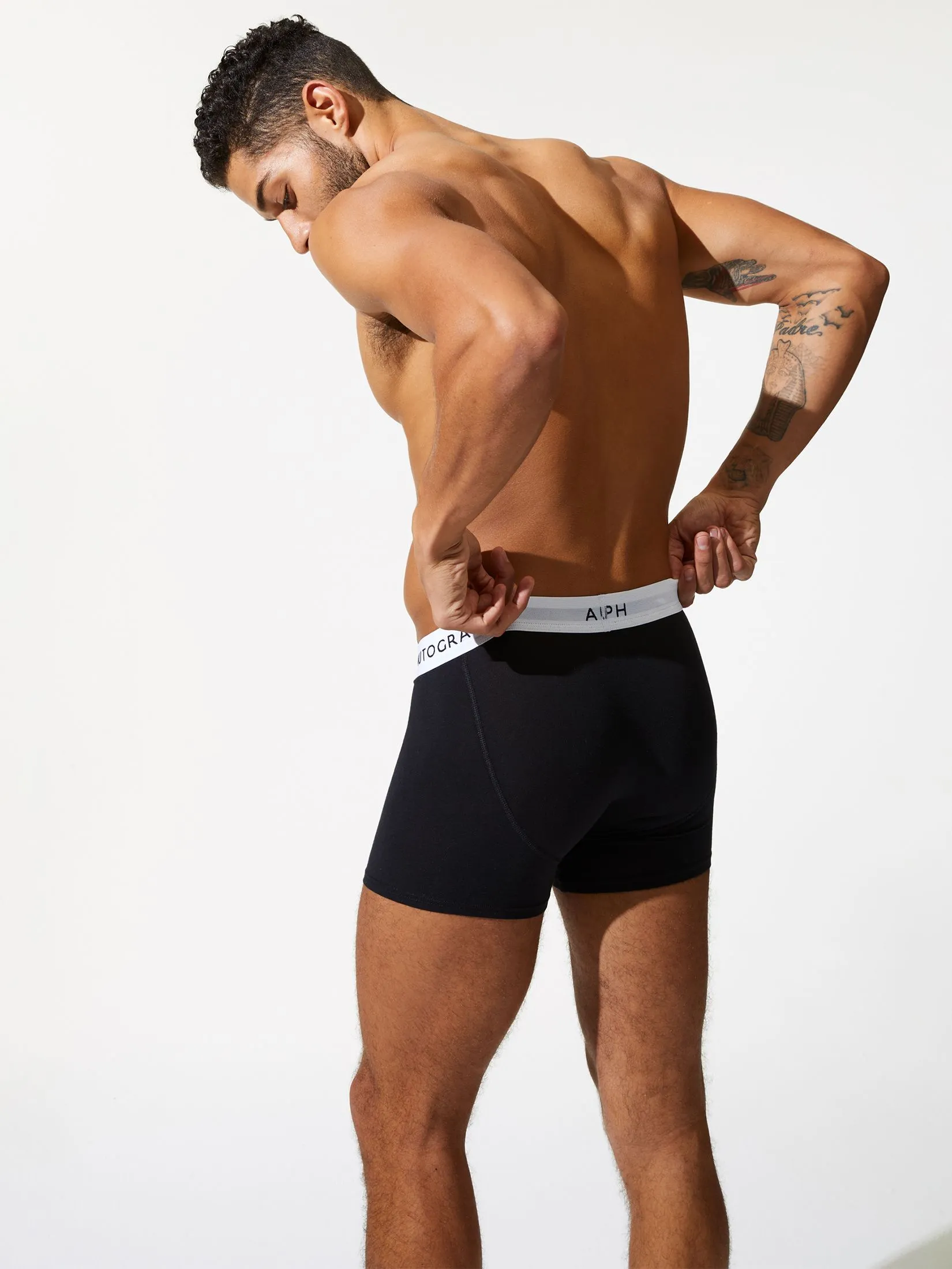 MARKS & SPENCER Men Underwear Trunks 5pk Supima Cotton Modal Black Mix