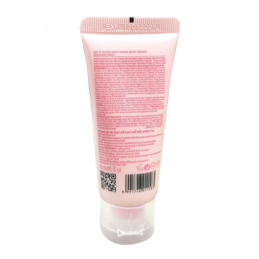 Lavojoy Body Serum Let It Glow Daily Shine Tone Up SPF20 PA++ 30 Ml.