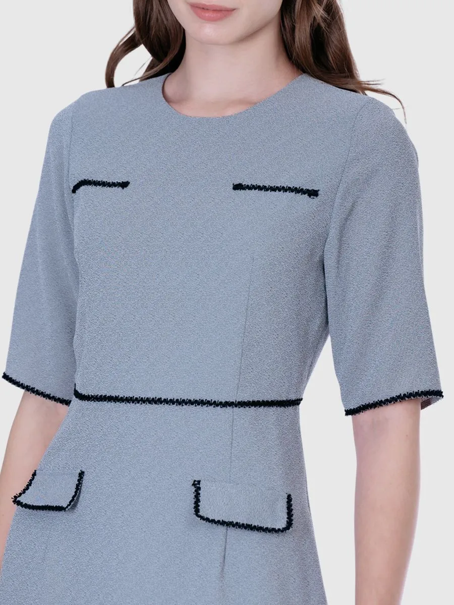 AMILA Women Dress Amunzen Light Grey