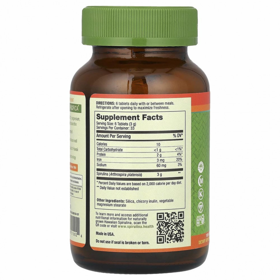 Nutrex Hawaii, Pure Hawaiian Spirulina, 200 таблеток