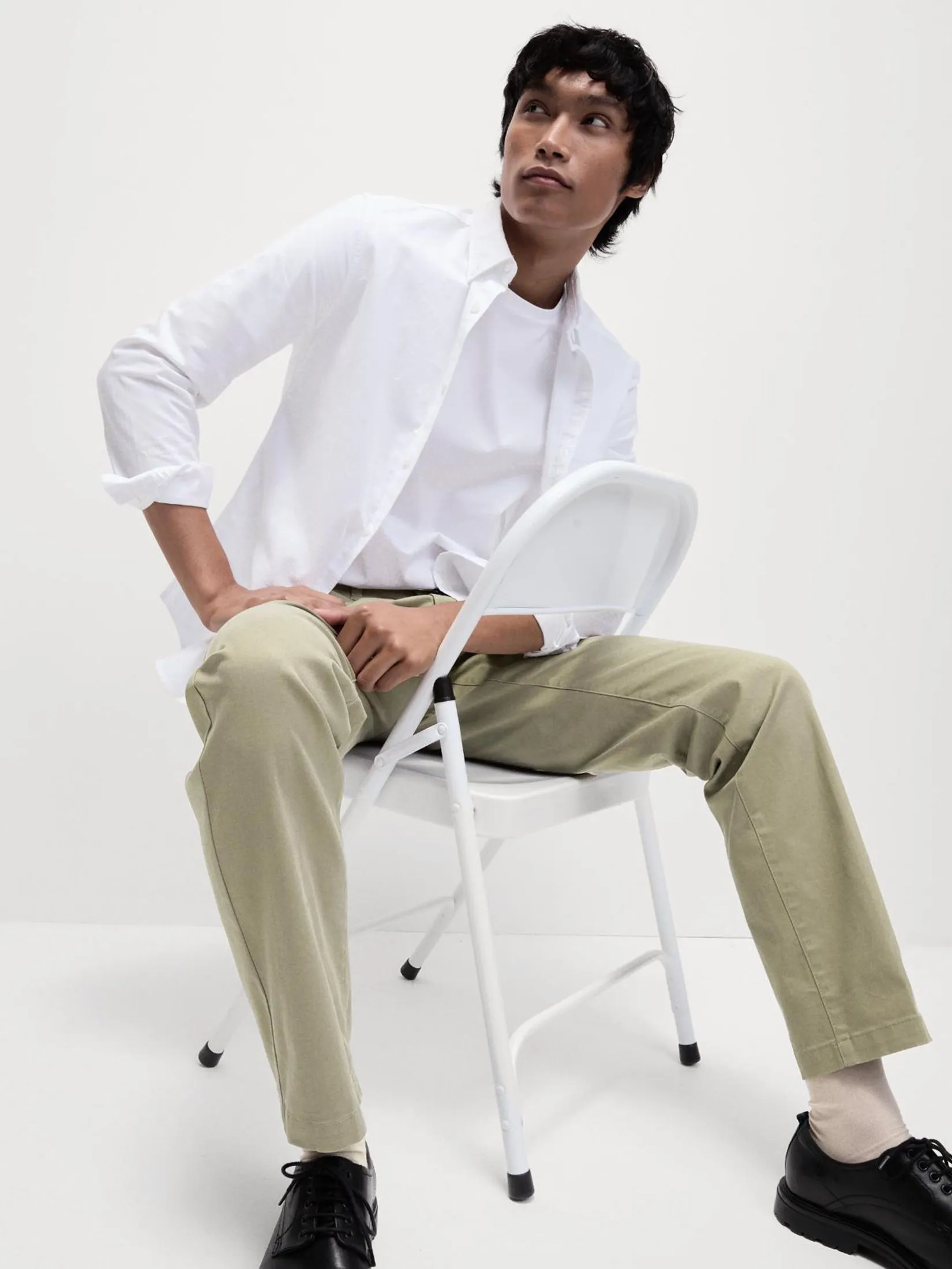 MARKS & SPENCER Men Chino Pants Regular Fit Heritage Twill