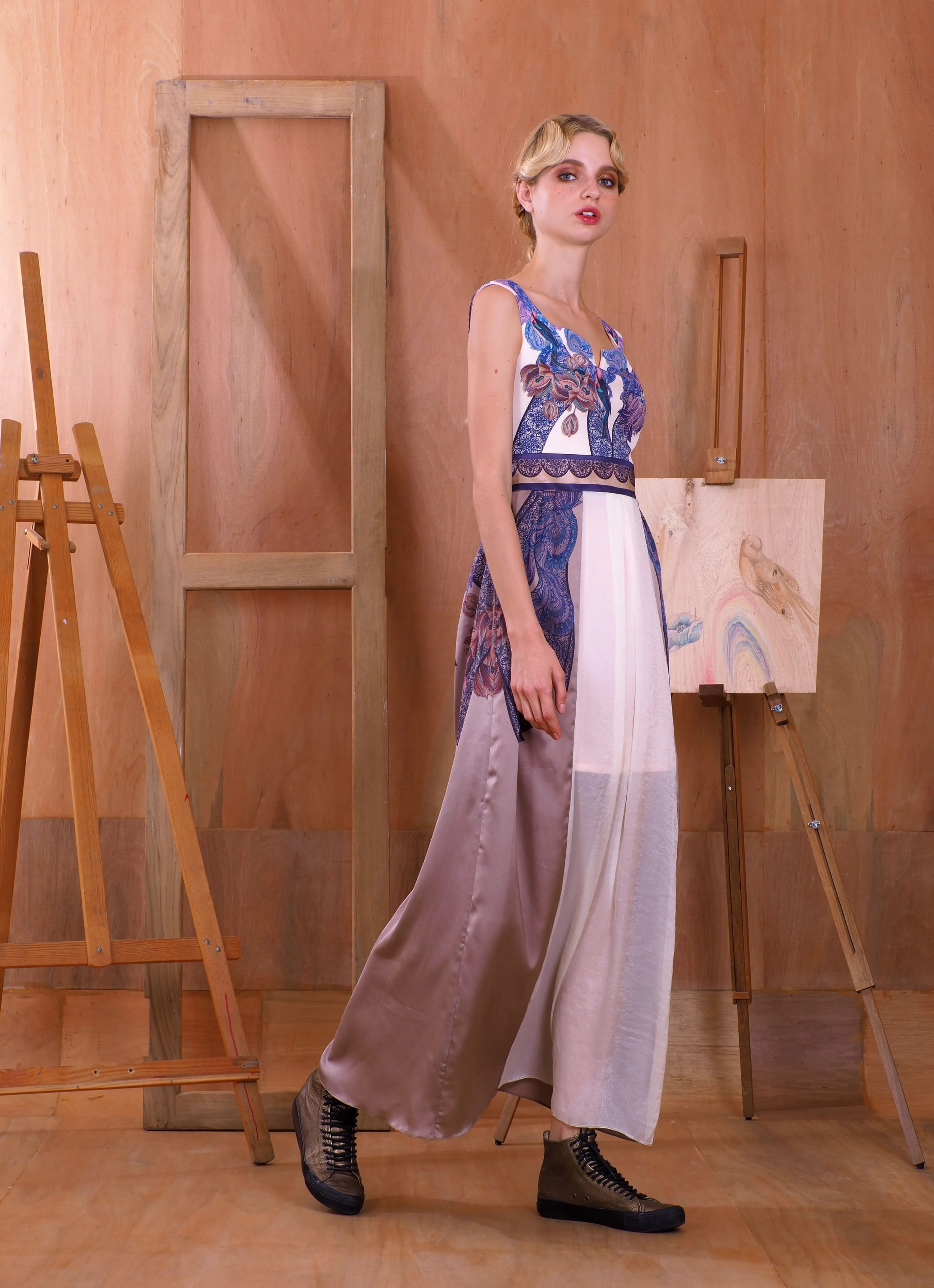 PEDZ Gold Pedz Aesthetic Maxi Dress