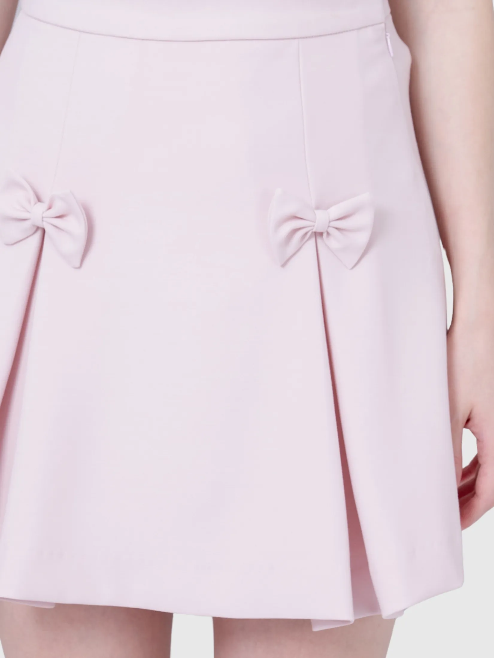 AMILA Women Skirt Short Suiting Spendex Pink