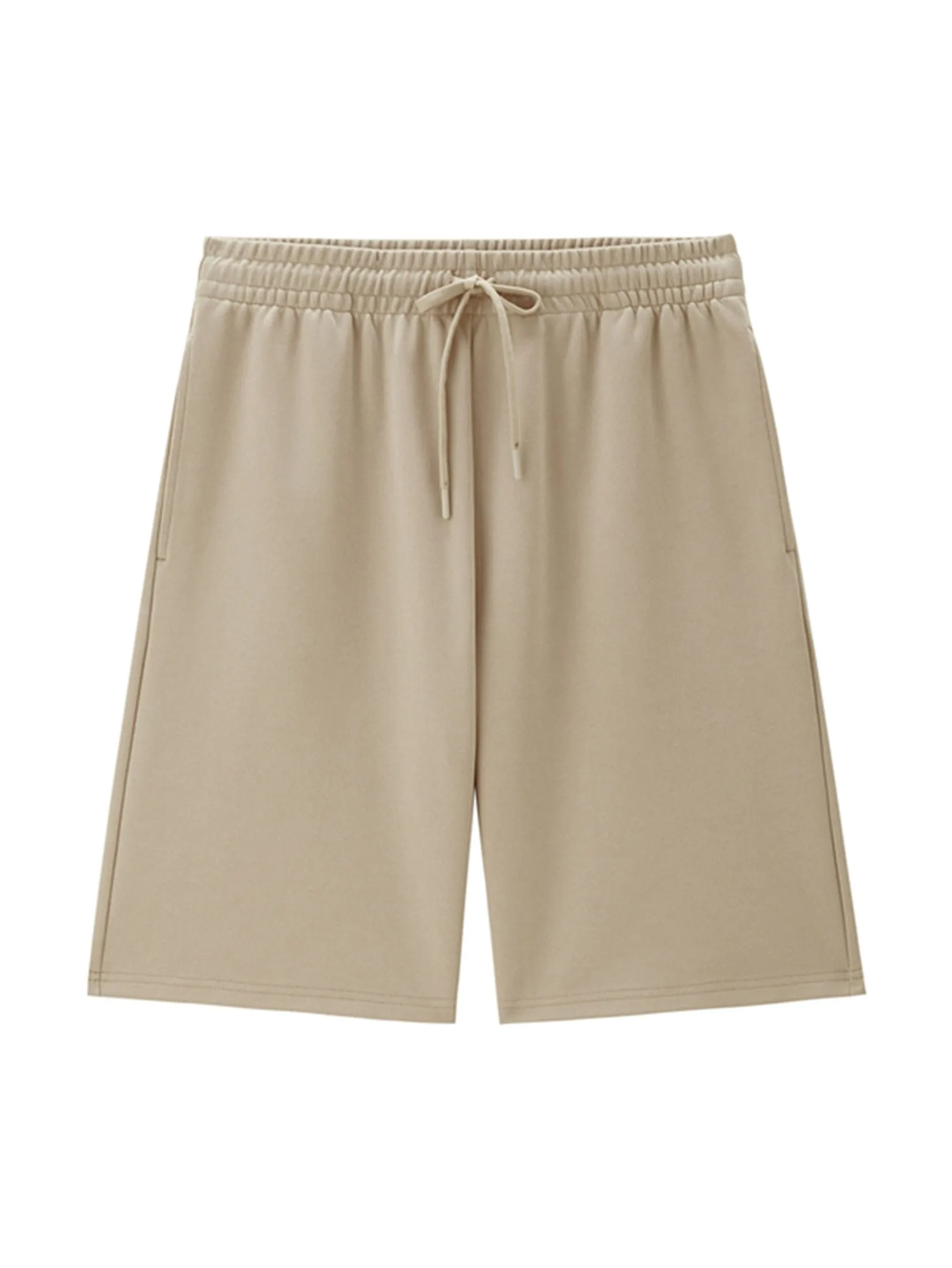 GIORDANO Men's Drawstring elastic waist shorts (Online Exclusive) Khaki Size - M