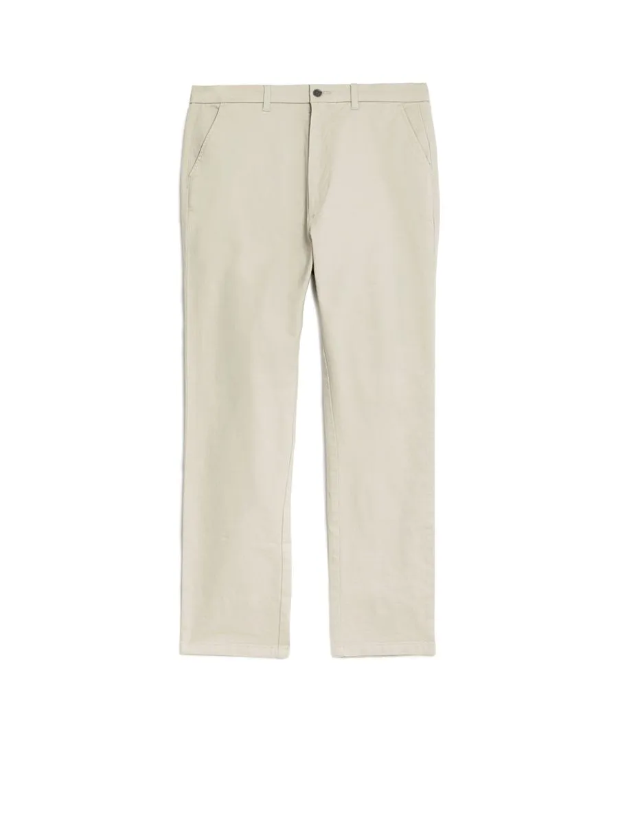 MARKS & SPENCER Men Chino Pants Regular Fit Stretch Beige