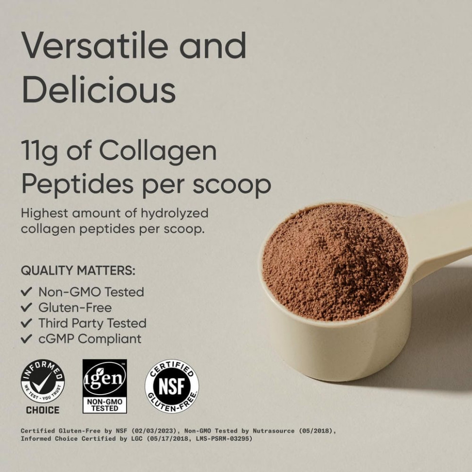 Sports Research, Пептиды коллагена, гидролизованный коллаген I и III, темный шоколад, 1,42 фунта (644,11 г)