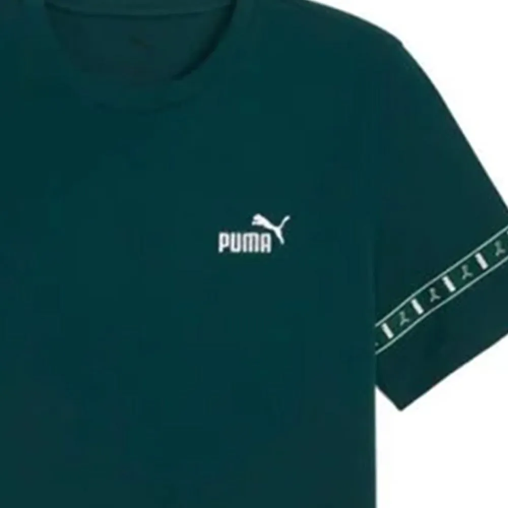 PUMA Essentials Tape Layout Men T-Shirt Green - PU097AP050EOTH