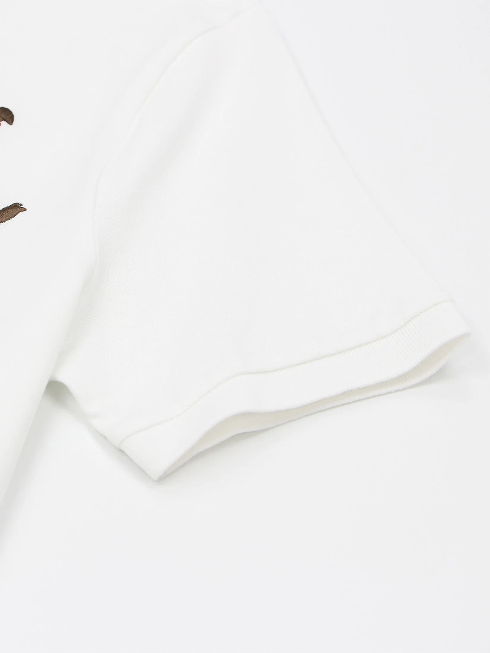 GIORDANO Men s Pique Slim Fit Embroidery Napoleon Polo Signature white