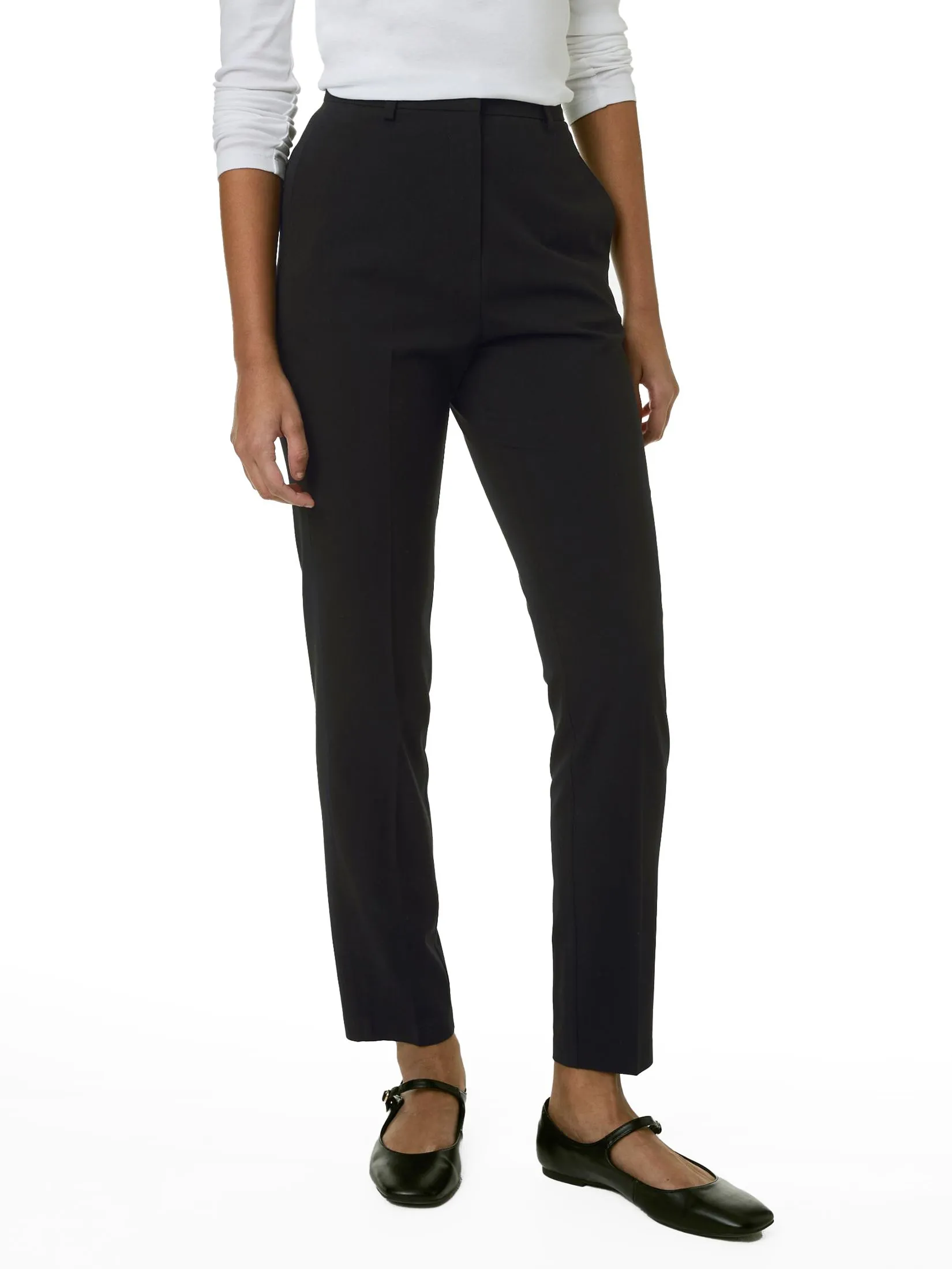 MARKS & SPENCER Women Trousers With Stretch Slim Fit Ankle Grazer