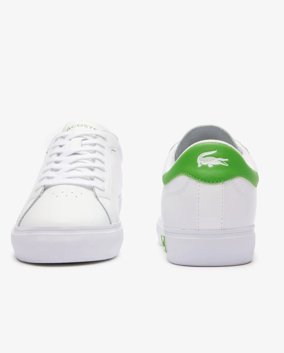 LACOSTE White  Men’s Powercourt Leather Trainers