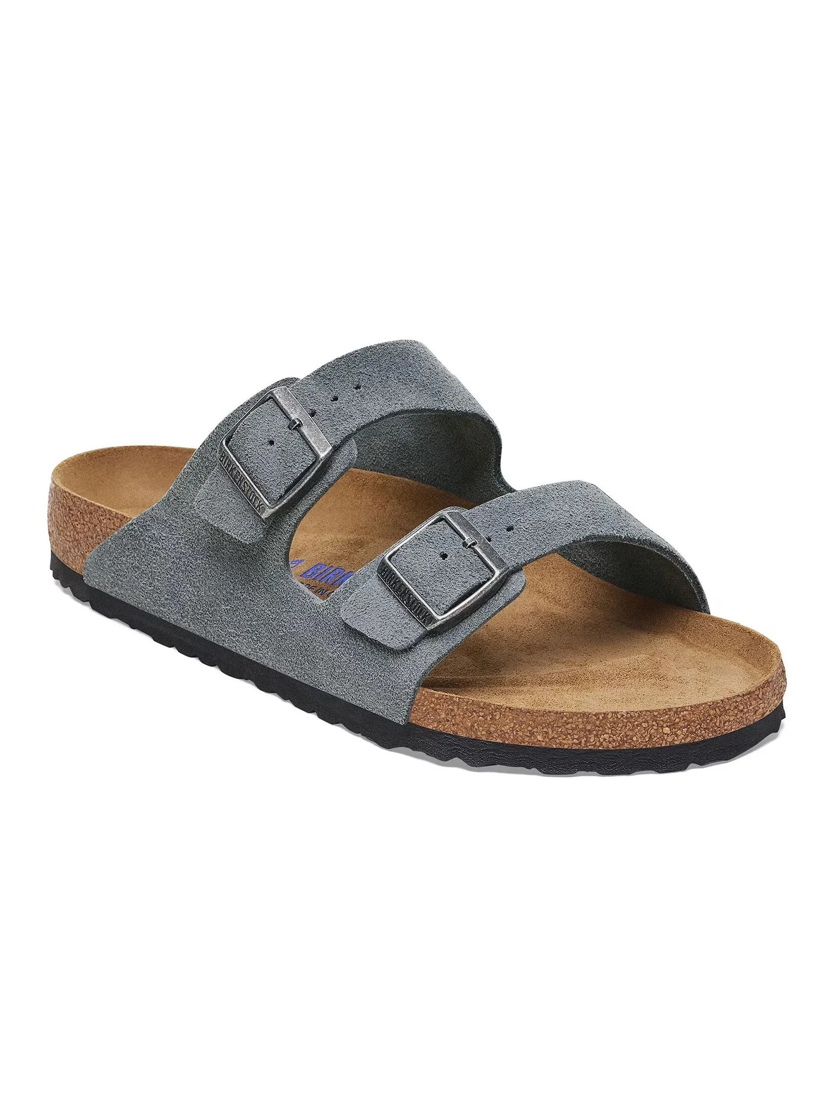 BIRKENSTOCK UNISEX SANDALS ARIZONA SUEDE BASALT GRAY