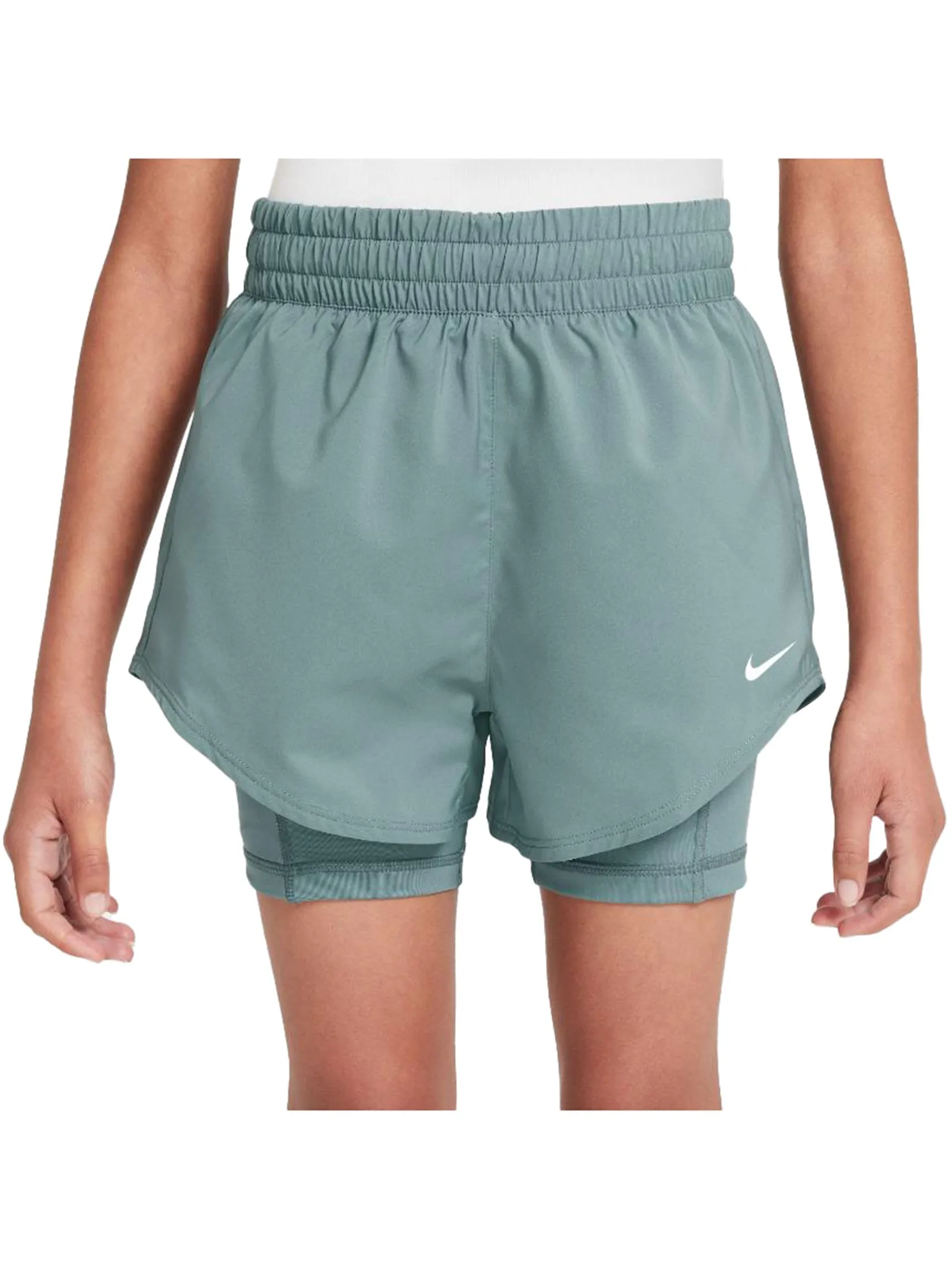 NIKE KIDS Girl Shorts Dri-FIT 3" 2-in-1 HF8237-017 Cannon/White
