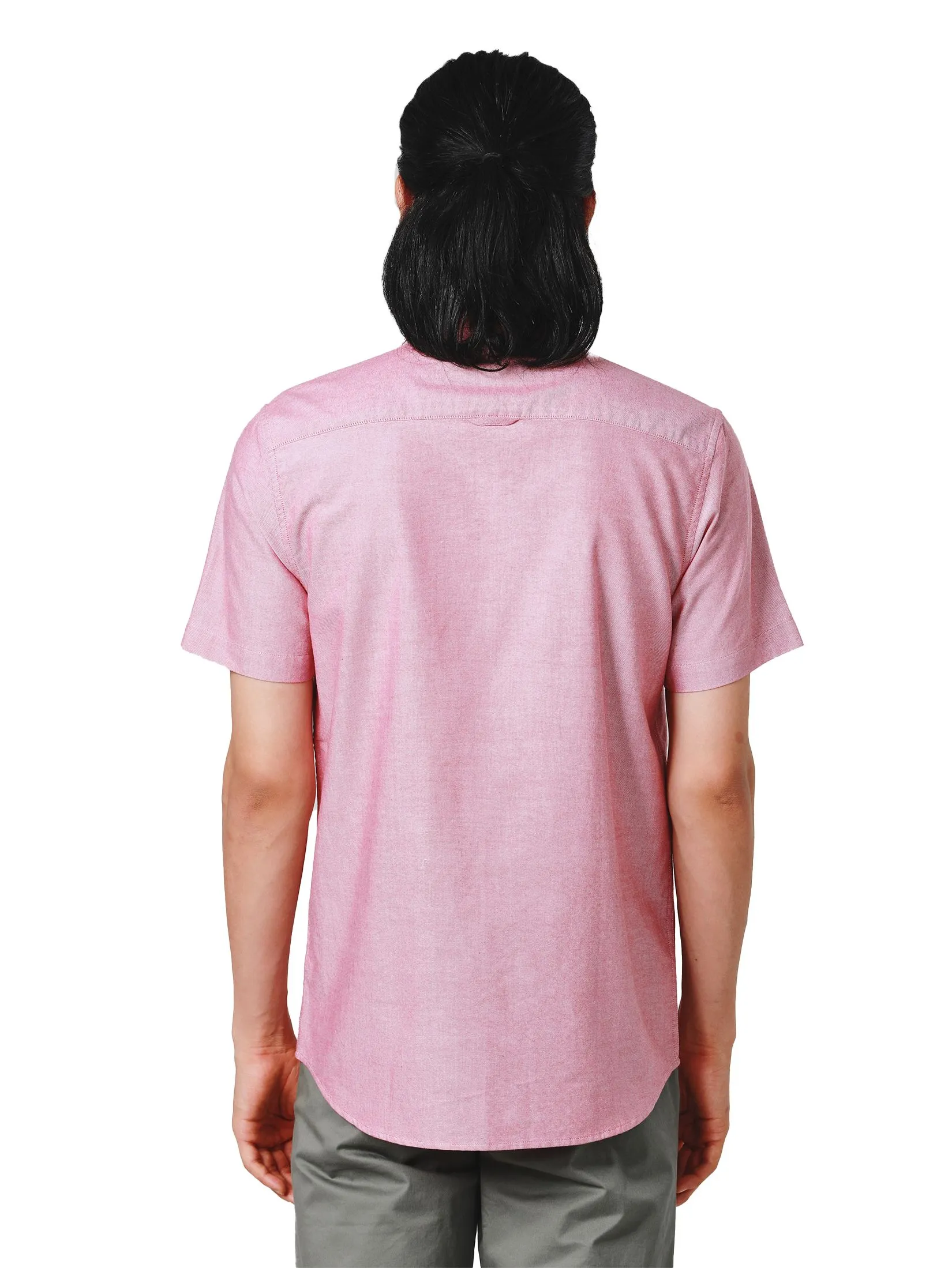 JOHN HENRY Men's Short Sleeves Shirts (Slim Fit) ESSENTIALS Red