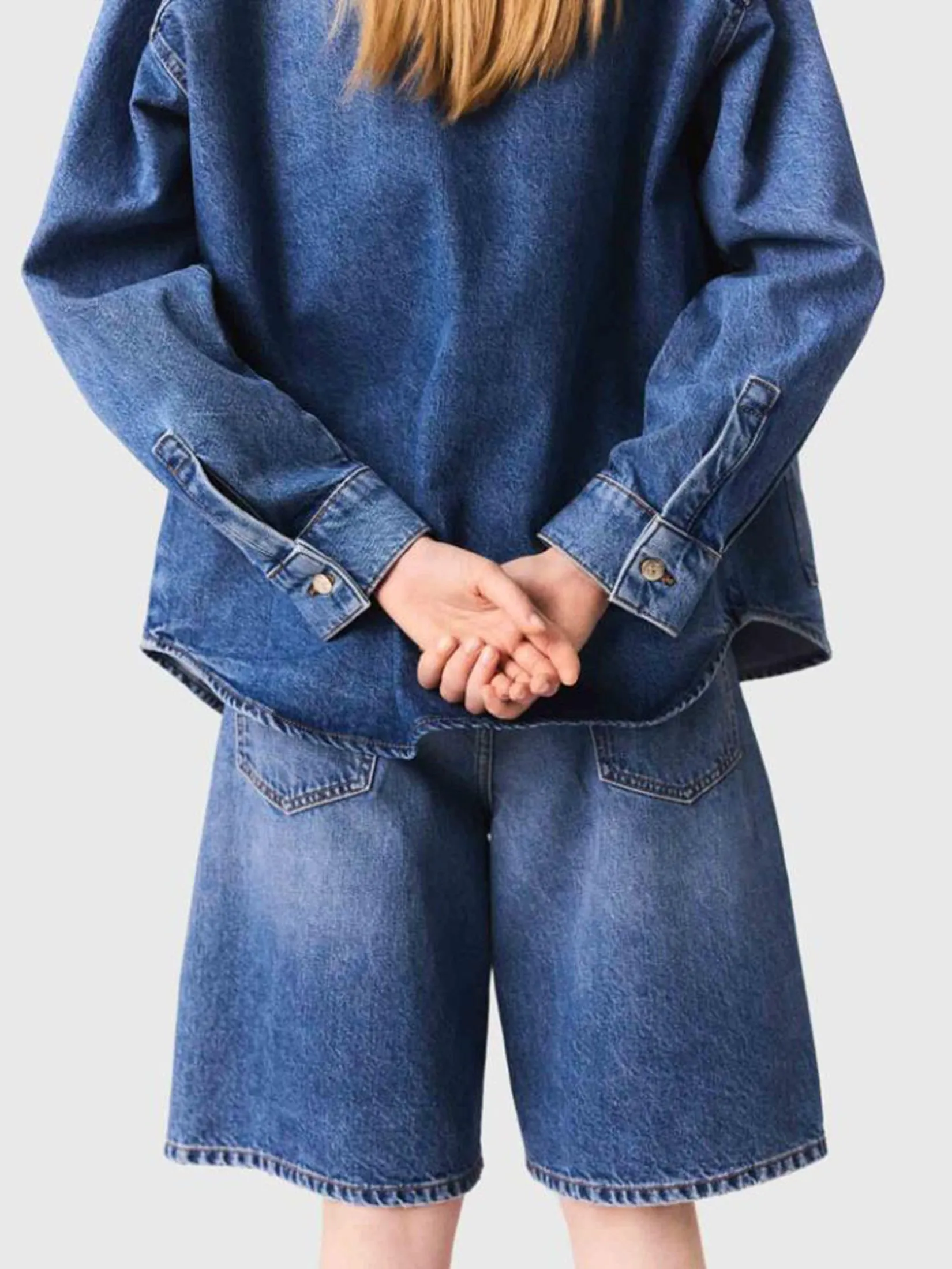 MAJE Women Jacket Faded Denim