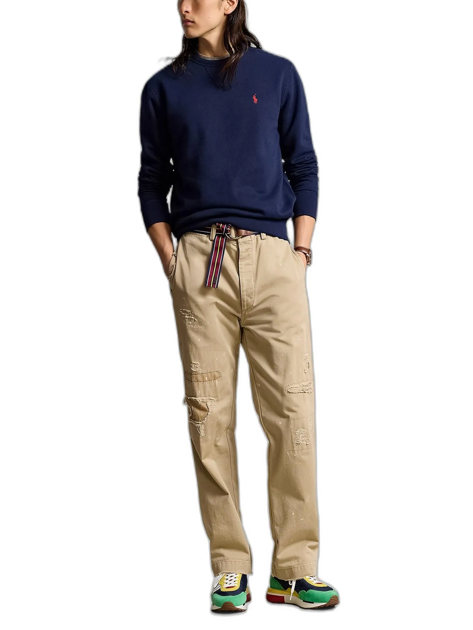 POLO RALPH LAUREN Men Pullover-The RL Fleece Sweatshirt MNPOKNI16820267-Navy-410