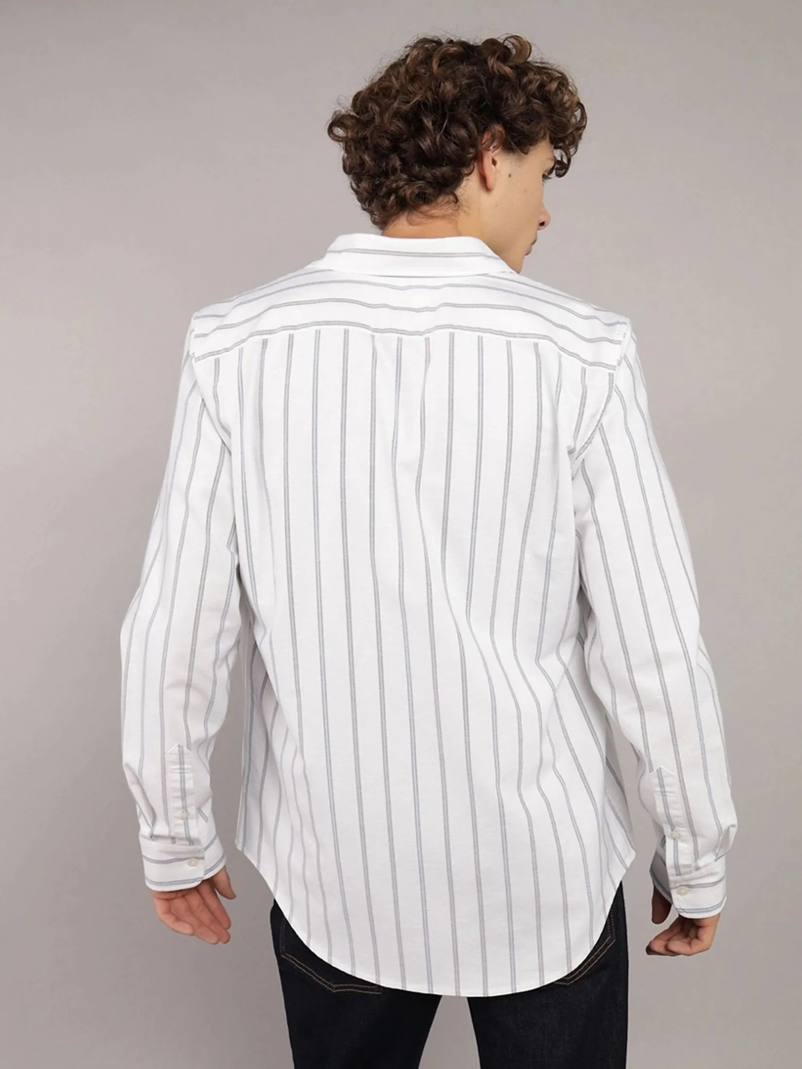 AMERICAN EAGLE MEN 2830 INT SF BD OXFORD SHIRT W EAGLE 209 SAND