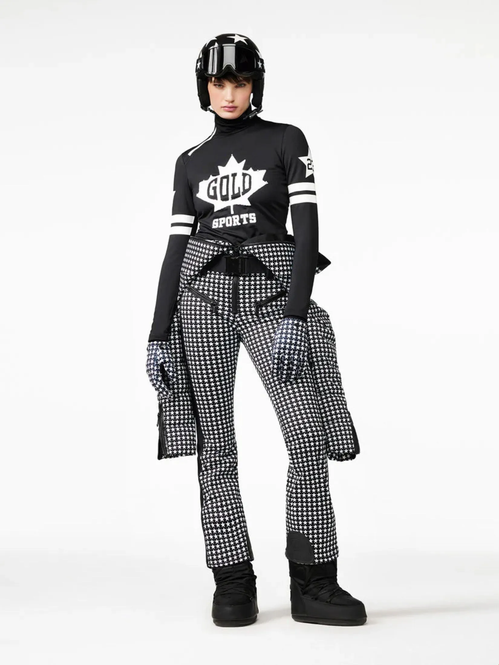 GOLDBERGH Starstruck Ski Suit In Black/White